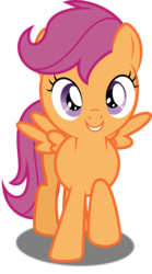 Size: 3000x5408 | Tagged: safe, artist:dashiesparkle, scootaloo, g4, .svg available, cute, cutealoo, female, looking at you, simple background, solo, transparent background, vector