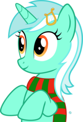 Size: 1681x2493 | Tagged: safe, artist:arifproject, lyra heartstrings, pony, g4, arif's wide eyes pone, clothes, cute, female, hair ornament, scarf, simple background, solo, transparent background, vector, wide eyes