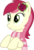 Size: 1681x2490 | Tagged: safe, artist:arifproject, derpibooru exclusive, roseluck, earth pony, pony, g4, arif's wide eyes pone, clothes, cute, female, flower, hair ornament, rose, scarf, show accurate, simple background, solo, transparent background, vector, wide eyes