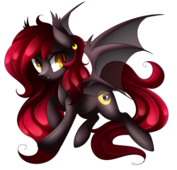 Size: 3127x3000 | Tagged: safe, artist:scarlet-spectrum, oc, oc only, oc:scarlett, bat pony, pony, commission, high res, simple background, solo, transparent background