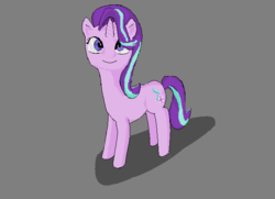 Size: 647x468 | Tagged: safe, starlight glimmer, g4, female, gray background, looking at you, simple background, smiling, solo