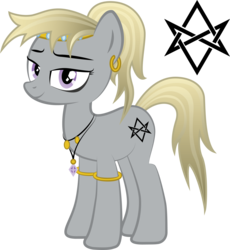 Size: 2223x2416 | Tagged: safe, artist:saillard, oc, oc only, oc:castle lady, pony, high res, jewelry, necklace, simple background, smiling, solo, transparent background, unicursal hexagram