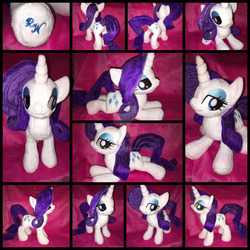 Size: 1600x1600 | Tagged: safe, artist:rubiowolf, rarity, g4, irl, lidded eyes, photo, plushie, prone, solo