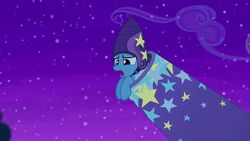 Size: 640x360 | Tagged: safe, screencap, trixie, pony, unicorn, g4, no second prances, cannon, female, helmet, moonshot manticore mouth dive, sad, solo, trixie's cannon