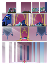 Size: 900x1200 | Tagged: safe, artist:arofatamahn, princess celestia, princess luna, comic:the night the magic died, g4, comic