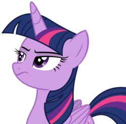 Size: 2656x2609 | Tagged: safe, artist:sketchmcreations, twilight sparkle, alicorn, pony, g4, to where and back again, :s, female, folded wings, high res, mare, simple background, solo, transparent background, twilight sparkle (alicorn), unamused, vector, wavy mouth