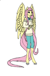 Size: 2176x3291 | Tagged: safe, artist:breadworth, fluttershy, anthro, unguligrade anthro, g4, clothes, female, high res, simple background, solo, sweater, sweatershy, transparent background, unshorn fetlocks