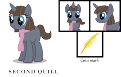 Size: 3322x2112 | Tagged: safe, artist:secondquill, oc, oc only, oc:second quill, high res, reference sheet, solo
