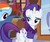 Size: 739x618 | Tagged: safe, screencap, rainbow dash, rarity, pony, g4, just for sidekicks, butt, cropped, female, mare, plot, raised eyebrow, saddle, tack