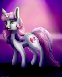 Size: 2420x3000 | Tagged: safe, artist:kittenthelonley, sweetie belle, pony, g4, female, high res, open mouth, solo