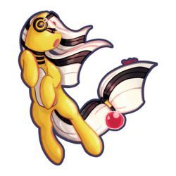Size: 3000x3000 | Tagged: safe, artist:bean-sprouts, ampharos, crossover, high res, pokémon, ponified, simple background, solo, transparent background