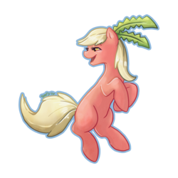 Size: 3000x3000 | Tagged: safe, artist:bean-sprouts, hoppip, crossover, high res, pokémon, ponified, simple background, solo, transparent background