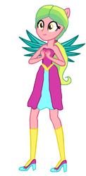 Size: 611x1249 | Tagged: safe, artist:diana173076, lemon zest, equestria girls, g4, my little pony equestria girls: legend of everfree, crystal guardian, crystal wings, female, ponied up, solo