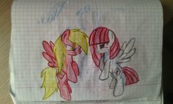 Size: 1023x614 | Tagged: safe, oc, pegasus, pony, china, graph paper, japan, lined paper, photo, ponified, traditional art