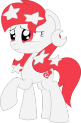 Size: 2508x3807 | Tagged: safe, artist:squeaky-belle, oc, oc only, oc:temmy, pony, crescent, cutie mark, female, high res, mare, nation ponies, ponified, simple background, singapore, solo, stars, transparent background, vector