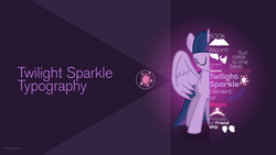 Size: 2560x1440 | Tagged: safe, artist:lampknapp, artist:sterlingsilver, artist:thundy-r, artist:wikia, twilight sparkle, alicorn, pony, g4, cutie mark, element of magic, elements of harmony, female, mare, quotes, signature, solo, twilight sparkle (alicorn), typography, vector, wallpaper