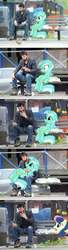 Size: 436x1596 | Tagged: safe, bon bon, lyra heartstrings, sweetie drops, earth pony, human, pony, unicorn, g4, comic, female, fetish, humans eating ponies, irl, keanu reeves, mare, meme, photo, sad keanu, shocked, vore, wide eyes