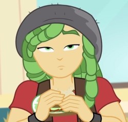 Size: 384x366 | Tagged: safe, screencap, sandalwood, equestria girls, g4, my little pony equestria girls: rainbow rocks, background human, cropped, faic, food, male, sandwich, solo