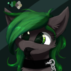 Size: 2160x2160 | Tagged: safe, artist:polakz, oc, oc only, oc:sushi, against glass, bust, chains, collar, glass, high res, licking, portrait, simple background, tongue out