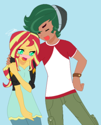 Size: 464x576 | Tagged: safe, artist:imtailsthefoxfan, sunset shimmer, timber spruce, equestria girls, g4, my little pony equestria girls: legend of everfree, embarrassed, male, ship:timbershimmer, shipping, straight