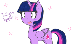 Size: 1332x800 | Tagged: safe, artist:chametzkiwi, twilight sparkle, alicorn, pony, g4, female, open mouth, solo, twilight sparkle (alicorn)