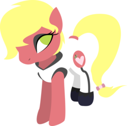 Size: 1024x1014 | Tagged: safe, artist:matteglaze, oc, oc only, oc:cherry bomb, pony, clothes, commission, eyeshadow, female, makeup, mare, simple background, solo, transparent background