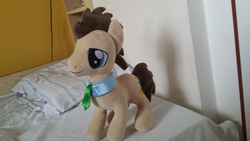 Size: 3264x1836 | Tagged: safe, artist:onlyfactory, doctor whooves, time turner, pony, g4, bootleg, irl, male, photo, plushie, solo, stallion