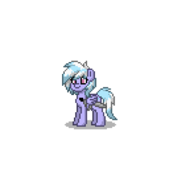 Size: 400x400 | Tagged: safe, cloudchaser, pony, pony town, g4, female, knife, pixel art, simple background, solo, transparent background