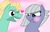 Size: 2048x1316 | Tagged: safe, artist:kindheart525, limestone pie, zephyr breeze, earth pony, pegasus, pony, g4, blushing, crack shipping, duo, female, flirting, heart, limetsun pie, male, mare, one eye closed, scrunchy face, shipping, stallion, straight, tsundere, wink, zephyrstone