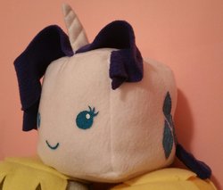 Size: 1024x874 | Tagged: safe, artist:oceanblue-art, rarity, g4, cube, irl, photo, plushie, solo