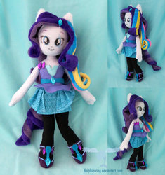 Size: 1024x1090 | Tagged: safe, artist:dollphinwing, rarity, equestria girls, g4, my little pony equestria girls: rainbow rocks, irl, photo, plushie, ponied up, solo