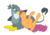 Size: 841x596 | Tagged: safe, artist:dedonnerwolke, gabby, scootaloo, griffon, g4, the fault in our cutie marks, cuddling, cutie mark, eyes closed, gabbyloo, looking at each other, looking down, older, older scootaloo, simple background, snuggling, the cmc's cutie marks, transparent background, underhoof