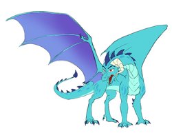 Size: 1017x786 | Tagged: safe, artist:phobicalbino, princess ember, dragon, g4, angry, female, large wings, older, older ember, open mouth, quadrupedal, sharp teeth, simple background, solo, spread wings, teeth, white background, wings