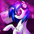 Size: 2000x2000 | Tagged: safe, artist:rubywave32, dj pon-3, vinyl scratch, pony, unicorn, g4, computer, disc jockey, female, headphones, high res, laptop computer, looking back, music, smirk, solo, turntable