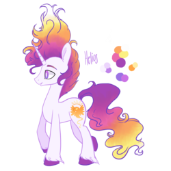 Size: 1000x1000 | Tagged: safe, artist:nanobun, oc, oc only, oc:helios, magical lesbian spawn, offspring, parent:princess celestia, parent:twilight sparkle, parents:twilestia, reference sheet, simple background, solo, transparent background