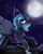Size: 1728x2160 | Tagged: safe, artist:emi~ket, oc, oc only, pegasus, pony, moon, music notes, night, singing, solo, stars