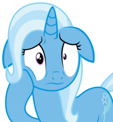 Size: 2725x2928 | Tagged: safe, artist:sketchmcreations, trixie, pony, unicorn, g4, to where and back again, female, floppy ears, high res, hoof on cheek, inkscape, raised hoof, simple background, solo, transparent background, vector, worried