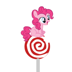 Size: 720x720 | Tagged: safe, artist:php30, pinkie pie, earth pony, pony, g4, candy, cute, diapinkes, female, filly, filly pinkie pie, food, lollipop, mare, simple background, solo, tiny ponies, transparent background, vector, younger
