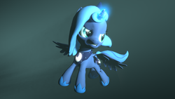 Size: 1920x1080 | Tagged: safe, artist:christian69229, princess luna, g4, 3d, angry, female, filly, flying, solo, source filmmaker, woona, younger