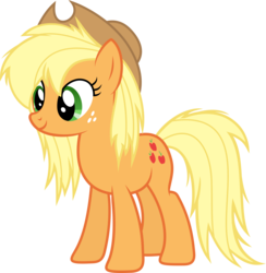 Size: 6000x6141 | Tagged: safe, artist:slb94, applejack, earth pony, pony, g4, absurd resolution, alternate hairstyle, cute, female, long mane, loose hair, mare, simple background, transparent background, vector