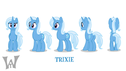 Size: 1280x720 | Tagged: safe, artist:snapai, trixie, pony, unicorn, g4, female, solo, turnaround