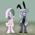 Size: 1280x1280 | Tagged: safe, artist:victoreach, limestone pie, marble pie, earth pony, pony, semi-anthro, g4, animal costume, bipedal, black leotard, blushing, bow, bowtie, bunny costume, bunny ears, bunny suit, clothes, costume, cute, duo, duo female, female, leotard, limabetes, marblebetes, mare, playboy, playboy bunny, sisters