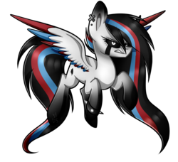 Size: 1582x1440 | Tagged: safe, artist:despotshy, oc, oc only, pegasus, pony, black sclera, female, mare, ow the edge, simple background, solo, transparent background