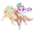 Size: 1920x1692 | Tagged: safe, artist:clefficia, oc, oc only, earth pony, pegasus, pony, feather, female, mare, simple background, transparent background