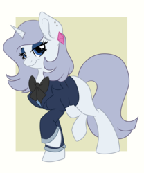 Size: 1000x1200 | Tagged: safe, artist:itstaylor-made, oc, oc only, oc:platinum decree, pony, unicorn, ear piercing, earring, eyeshadow, jewelry, lidded eyes, looking at you, makeup, mother, piercing, solo