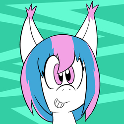 Size: 576x576 | Tagged: safe, artist:pembroke, oc, oc only, oc:ineeda, bat pony, pony, solo