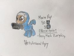 Size: 4032x3024 | Tagged: safe, artist:professionalpuppy, oc, oc only, oc:cocoa mocha, cute, marine, solo, starcraft, starcrafts, traditional art