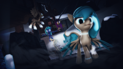 Size: 1920x1080 | Tagged: safe, artist:star-lightstarbright, oc, oc only, oc:savannah reed, oc:starlight starbright, ghost, ghost pony, pegasus, pony, 3d