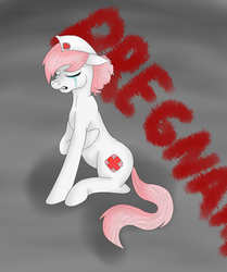 Size: 3600x4300 | Tagged: safe, artist:limeovertime, nurse redheart, pony, g4, crying, female, pregnant, solo