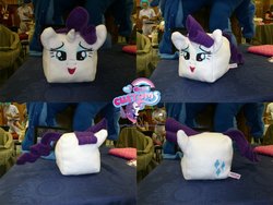 Size: 1024x768 | Tagged: safe, artist:angel99percent, rarity, g4, cube, irl, lidded eyes, photo, plushie, rarity is a marshmallow, solo